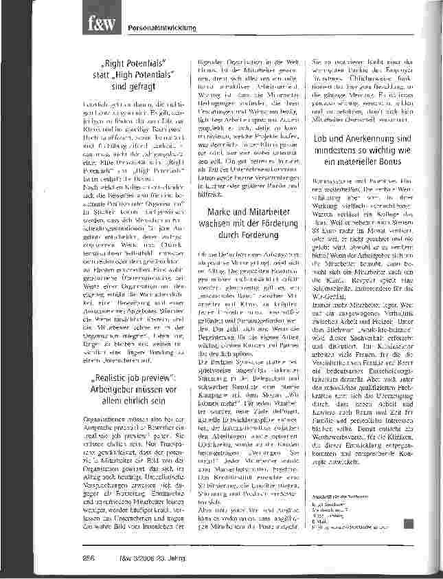 Vorschauseite 4: Die besten Mitarbeiter suchen die besten Kliniken