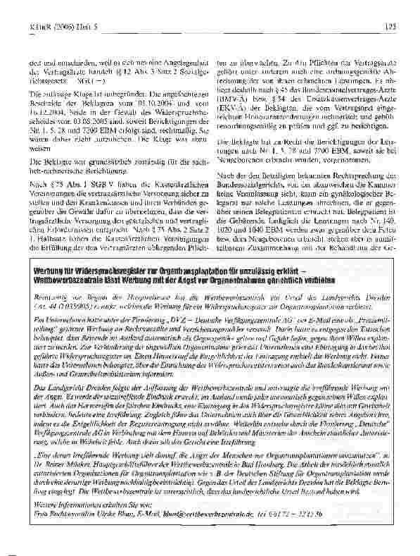 Vorschauseite 3: Ein gynäkologischer Belegarzt kann nur solche Leistungen abrechnen, die er gegenüber seinen Belegpatienten erbracht hat