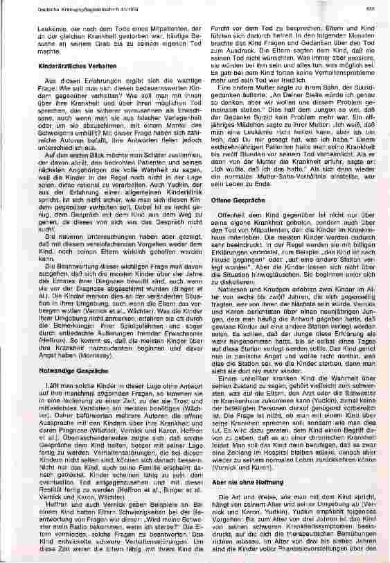 Vorschauseite 3: Das sterbende Kind und seine seelischen Probleme