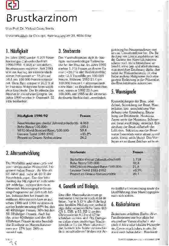 Vorschauseite 1: Brustkarzinom