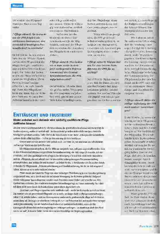 Vorschauseite 2: Die Pflegepersonalregelung - geht die unendliche Geschichte doch zu Ende?