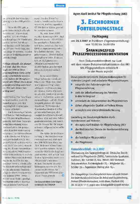 Vorschauseite 3: Die Pflegepersonalregelung - geht die unendliche Geschichte doch zu Ende?