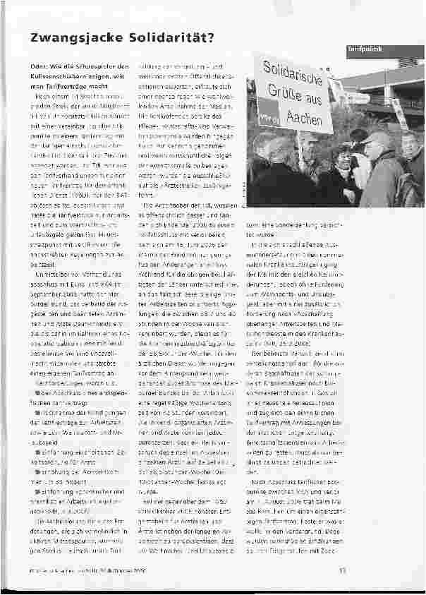 Vorschauseite 1: Zwangsjacke Solidarität?