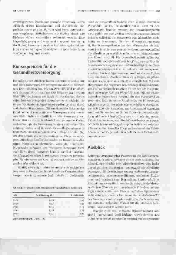 Vorschauseite 2: Demenz - Welche Entwicklung erwarten wir?