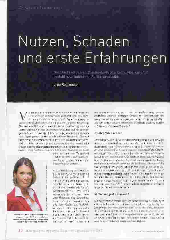 Vorschauseite 1: Nutzen, Schaden und erste Erfahrungen