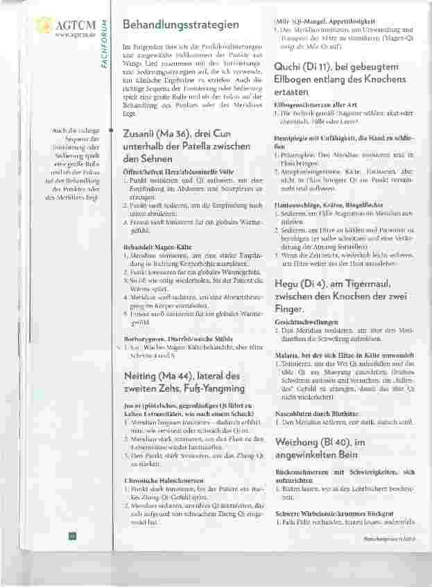 Vorschauseite 3: Die 12 Sternenpunkte nach Ma Danyang Klinische Anwendung zwischen Tonisierungund Sedierung