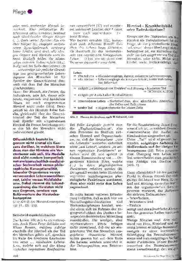 Vorschauseite 2: Von der Unmöglichkeit der Gleichsetzung des Hirntodes mit dem Tod des Menschen Mit Anmerkungen zum Transplantationsgesetz