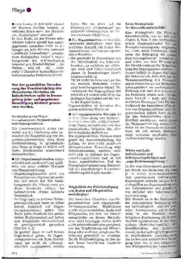 Vorschauseite 5: Von der Unmöglichkeit der Gleichsetzung des Hirntodes mit dem Tod des Menschen Mit Anmerkungen zum Transplantationsgesetz