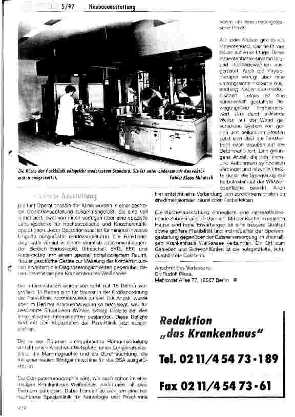 Vorschauseite 5: Gesund werden in wohnlicher Atmosphäre: die Park-Klinik Weißensee in Berlin