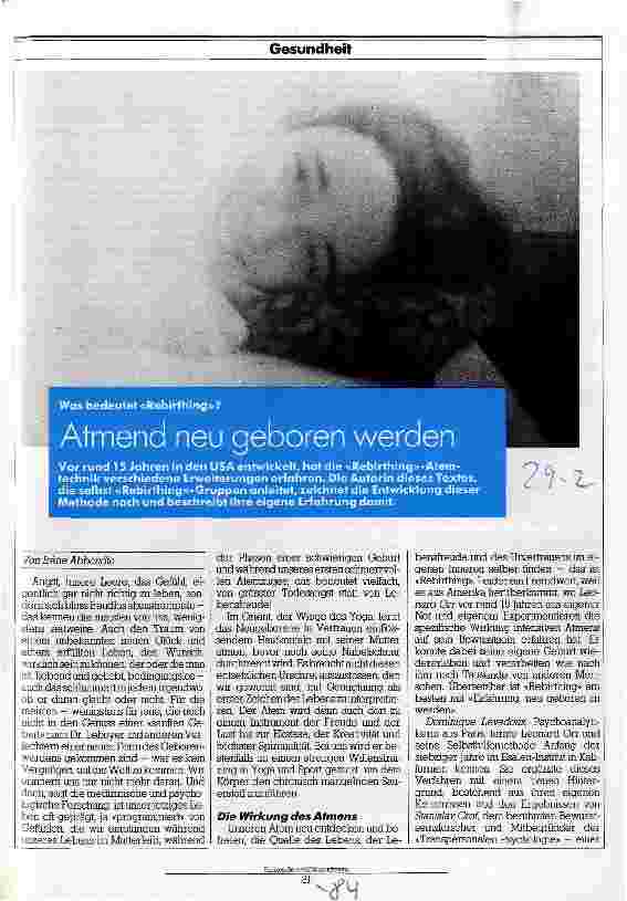 Vorschauseite 1: Atmend neu geboren werden Was bedeutet Rebirthing?