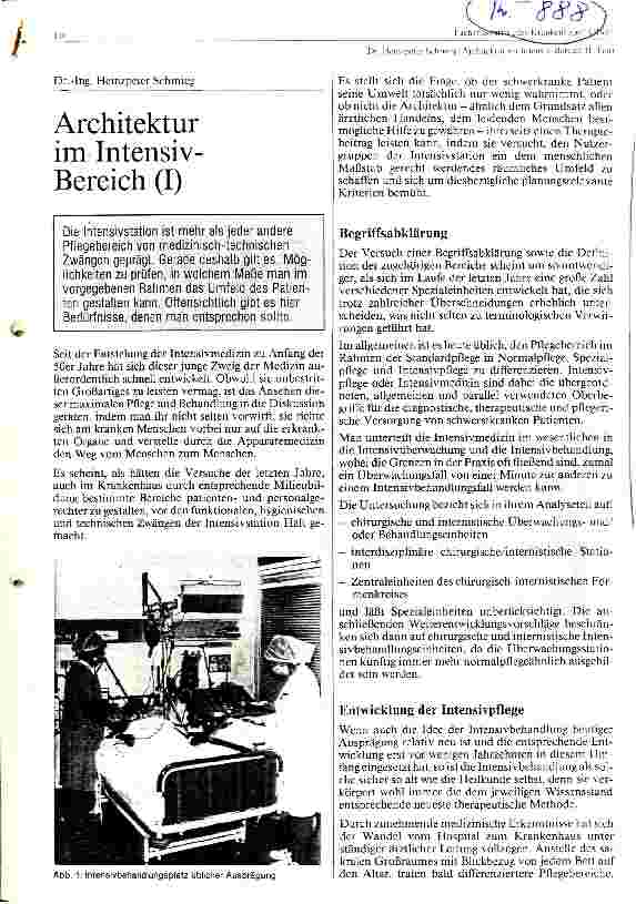 Vorschauseite 1: Architektur im Intensivbereich