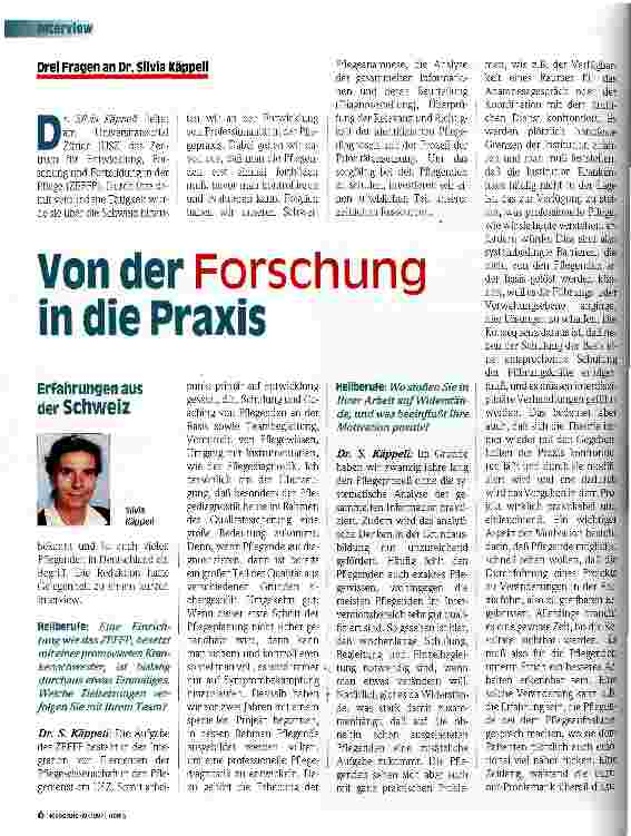 Vorschauseite 1: Von der Forschung in die Praxis Erfahrungen aus der Schweiz
