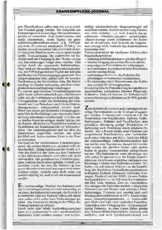 Vorschauseite 2: Nosokomiale Infektionen in der Urologie