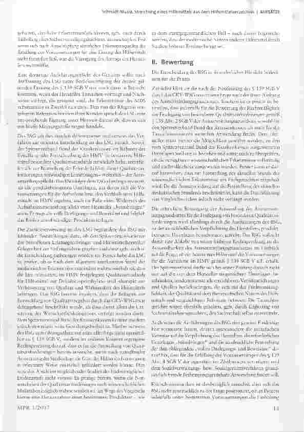 Vorschauseite 2: Streichung eines Hilfsmittels aus dem Hilfsmittelverzeichnis - Anmerkung für die PraxisBSG, 3. Senat, Urt. v. 23.06.2016 - B3 KR 20/15 Ra*