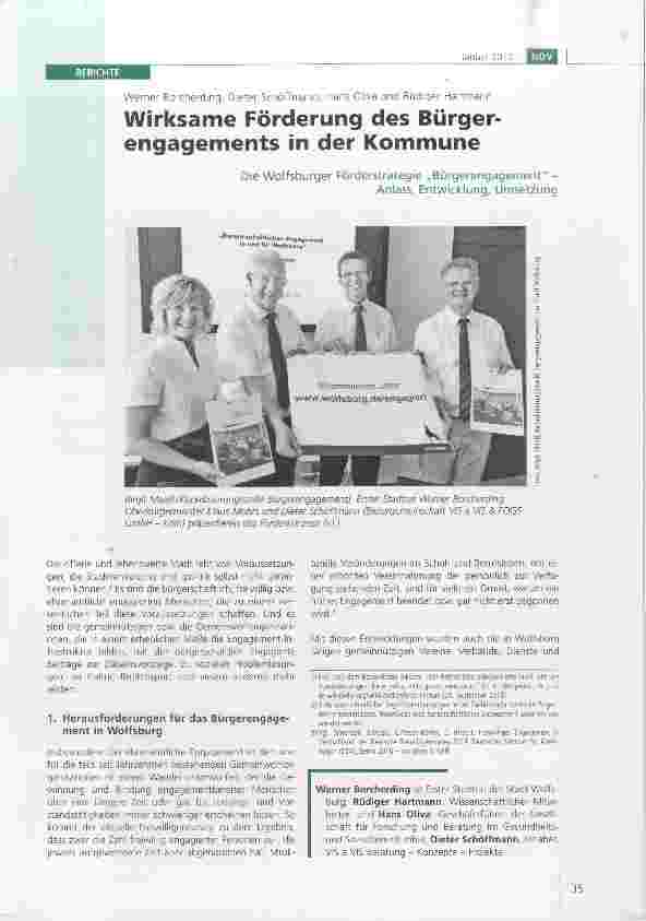 Vorschauseite 1: Wirksame Förderung des Bürgerengagements in der Kommune