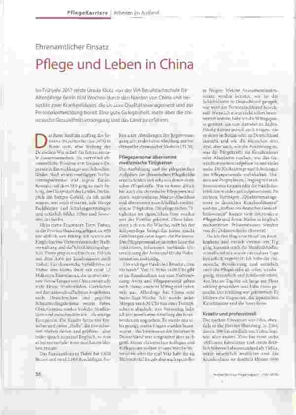 Vorschauseite 1: Pflege und Leben in China