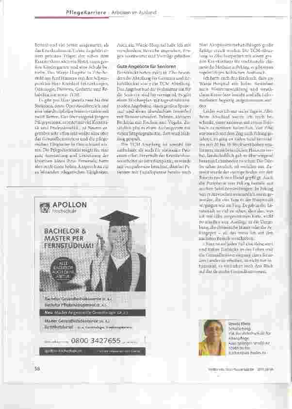 Vorschauseite 3: Pflege und Leben in China
