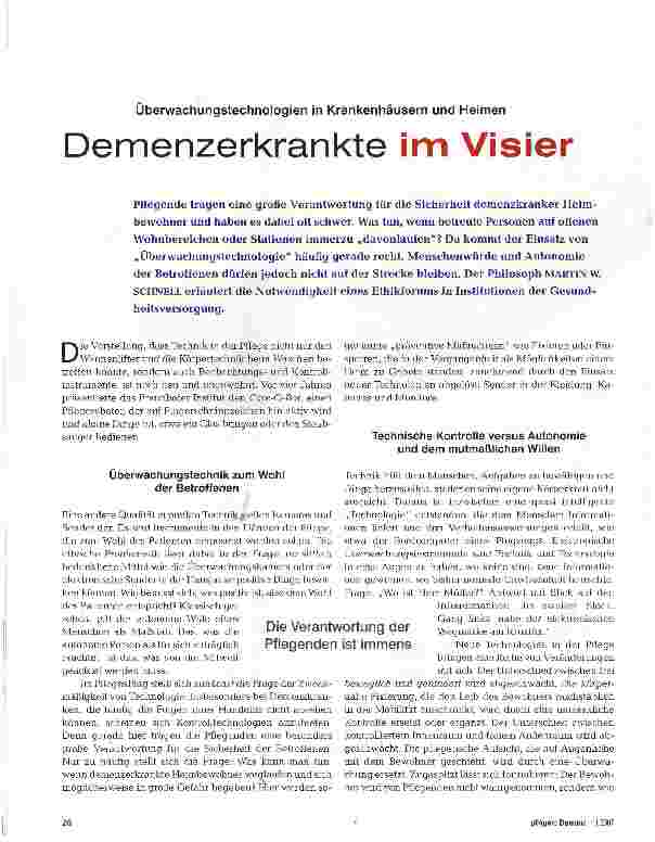 Vorschauseite 1: Demenzerkrankte im Visier