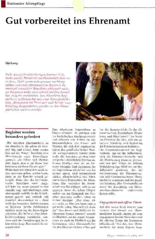 Vorschauseite 1: Gut vorbereitet ins Ehrenamt