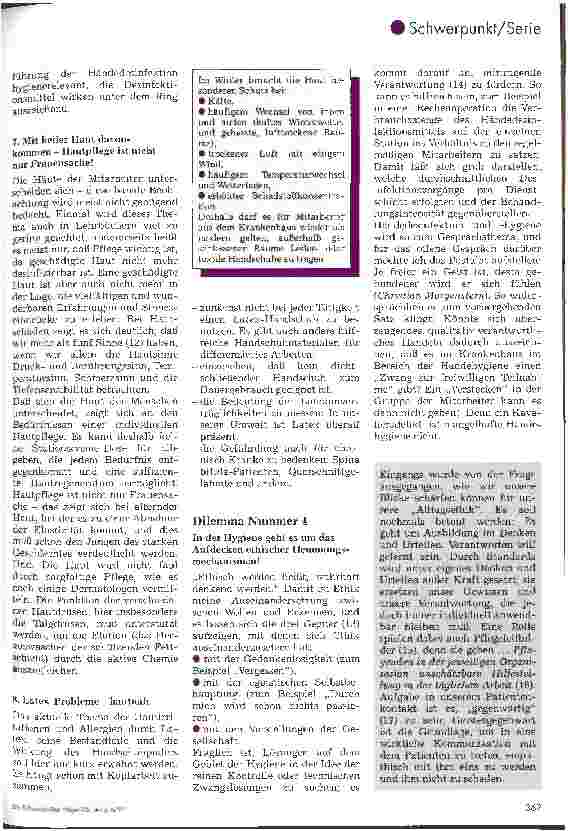Vorschauseite 5: Der dauerhafte Konflikt Händehygiene Ethisch verantwortliches Handeln in einem wichtigen Bereich der Krankenhaushygiene - 1. Teil
