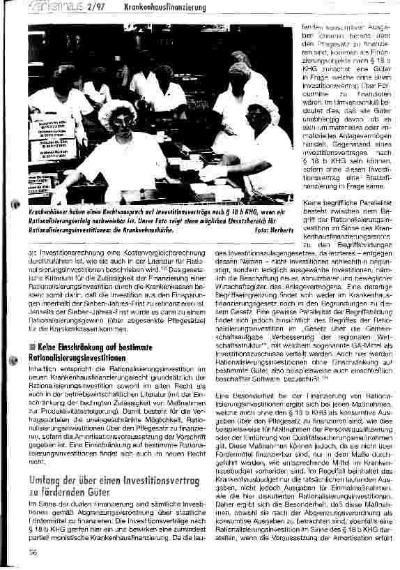 Vorschauseite 3: Finanzierung von Rationalisierungsinvestitionen nach § 18 b KHG