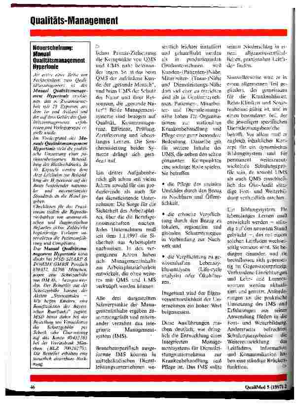 Vorschauseite 4: IMS - Integriertes Managementund Bildungssystem für Krankenhäuser, Reha-Kliniken und Seniorenheime