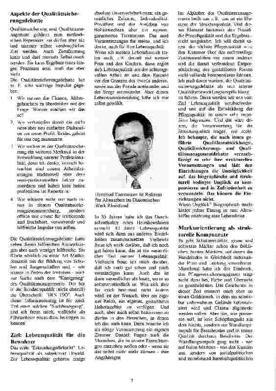 Vorschauseite 2: Lebensqualität (für Bewohner) und Arbeitsqualität (für Mitarbeiter) - auch durch Qualitätssicherung und Zertifizierung?