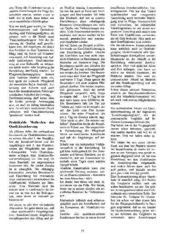 Vorschauseite 6: Lebensqualität (für Bewohner) und Arbeitsqualität (für Mitarbeiter) - auch durch Qualitätssicherung und Zertifizierung?