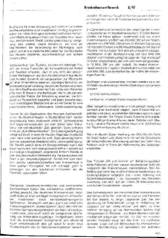 Vorschauseite 3: Das flexible Krankenhaus mit wettbewerbsorientiertem Leistungsangebot Medizinischer und wirtschaflicher Erfolg durch Leistungsbereitschaft, Professionalität und rationales Care Ma…