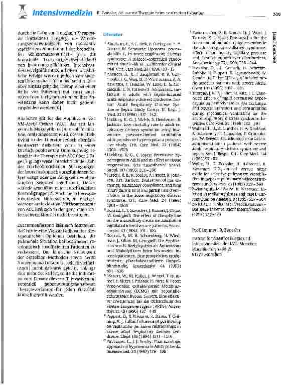 Vorschauseite 5: Adjuvante Therapie beim beatmeten Patienten