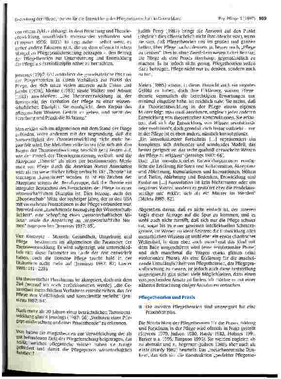 Vorschauseite 3: Bedeutung der Pflegetheorien für die Entwicklung der Pflegewissenschaft in Deutschland