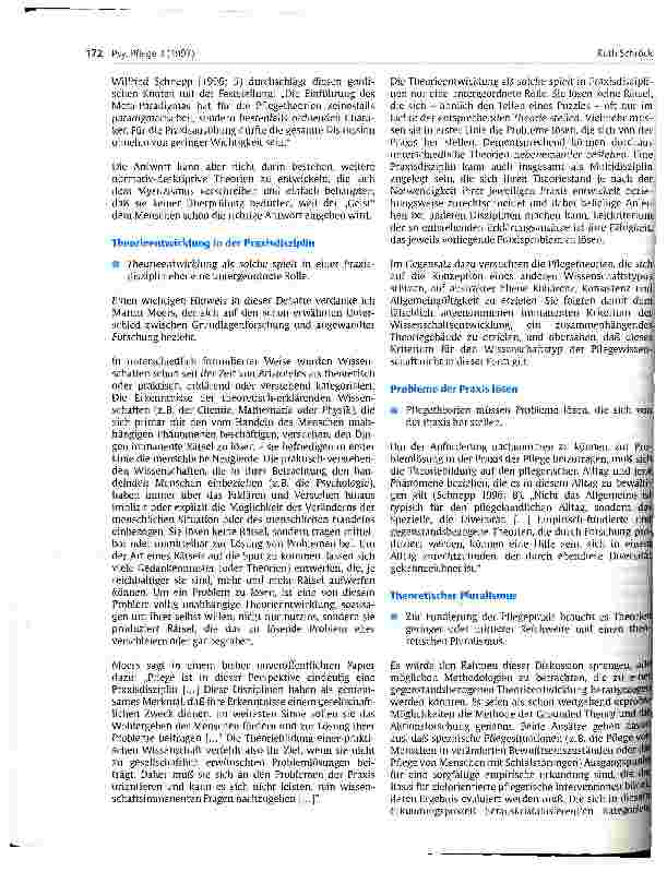 Vorschauseite 6: Bedeutung der Pflegetheorien für die Entwicklung der Pflegewissenschaft in Deutschland