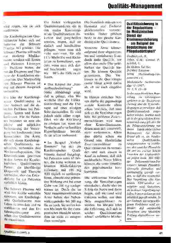 Vorschauseite 3: Kardiologische Qualitätsnetze