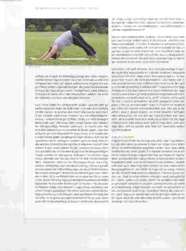 Vorschauseite 3: DIE WISSENSCHAFT DES YOGA, TEIL 5 Mehr als nur Sport? Yoga zur Gewichtsreduktion
