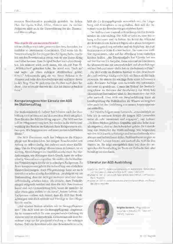 Vorschauseite 3: Assistentin Gesundheit und Soziales (AGS): Kompetenzen und Integration in den Pflegeund Betreuungsalltag