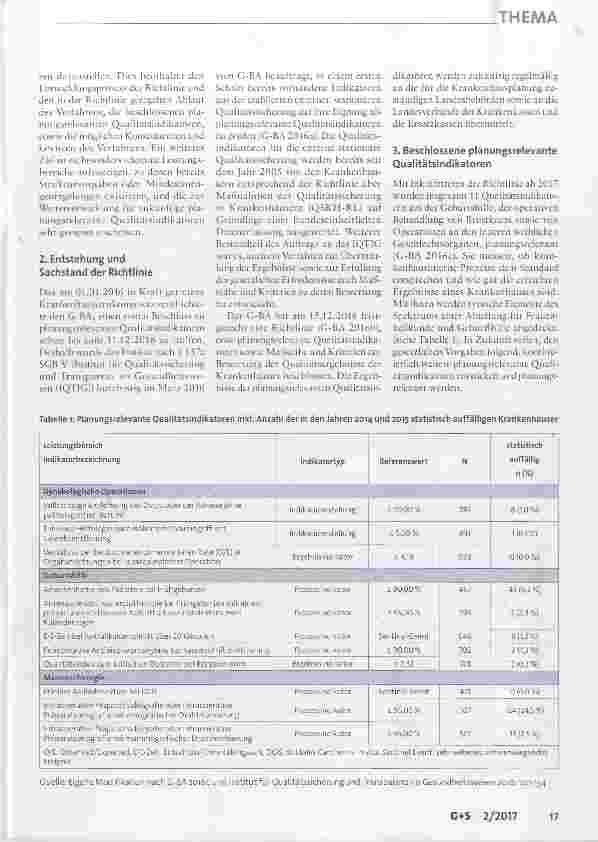 Vorschauseite 2: Qualitätssicherung und Krankenhausplanung