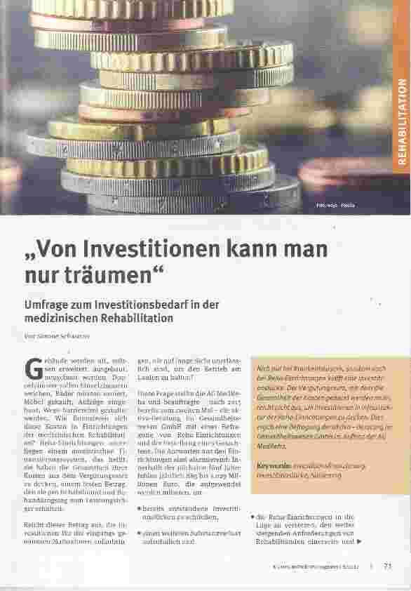 Vorschauseite 1: Von Investitionen kann man nur träumen