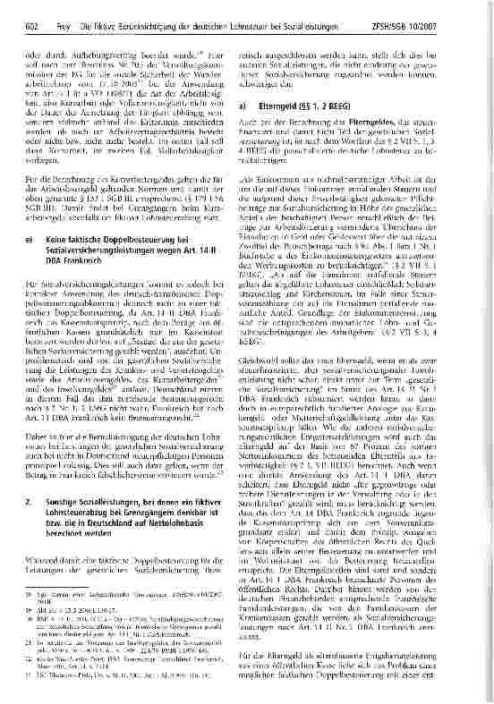 Vorschauseite 4: Die fiktive Berücksichtigung der deutschen Lohnsteuer bei Sozialleistungen