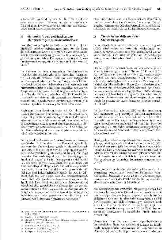 Vorschauseite 5: Die fiktive Berücksichtigung der deutschen Lohnsteuer bei Sozialleistungen