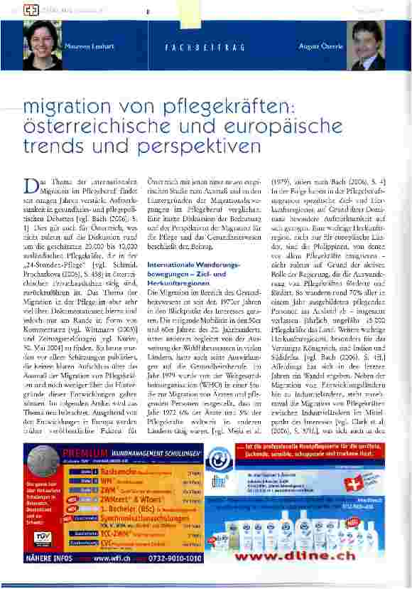 Vorschauseite 1: Migration von Pflegekräften: Österreichische und europäische Trends und Perspektiven