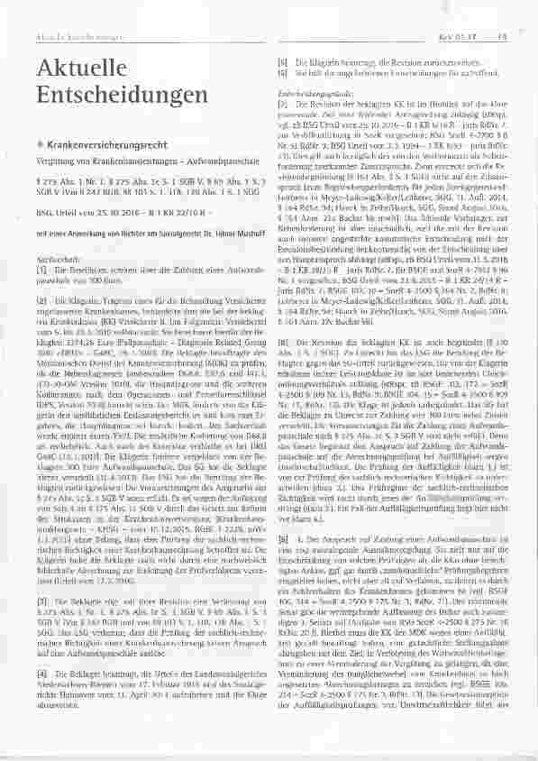 Vorschauseite 1: Krankenversicherungsrecht Vergütung von Krankenhausleistungen - Aufwandspausehaie