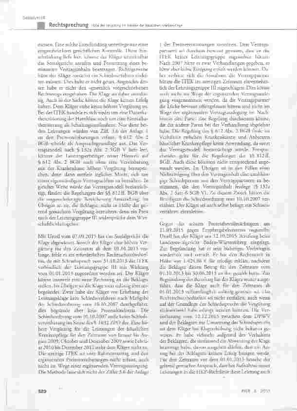 Vorschauseite 5: Zur Höhe der Vergütung im Rahmen der häuslichen Krankenpflege für erbrachte Leistungen der Intermittierenden transurethralen Einmalkatheterisierung