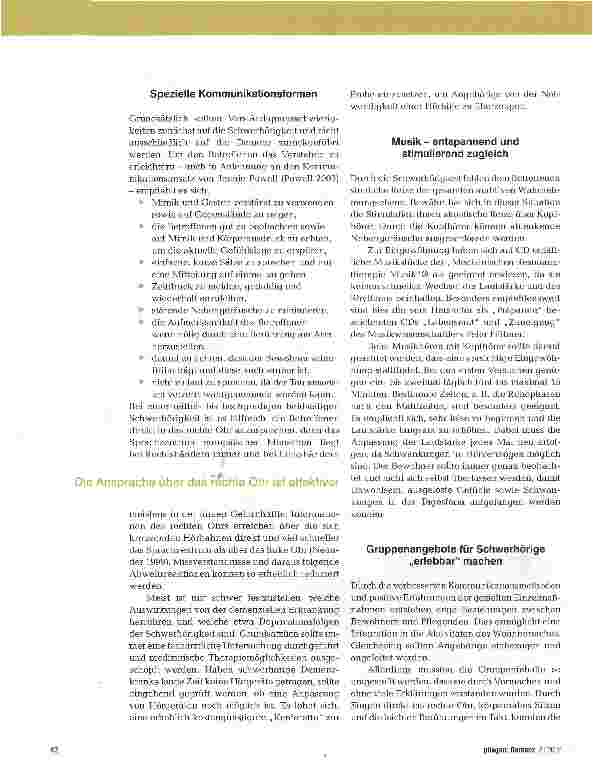 Vorschauseite 3: Neue Wege in der Kommunikation mit schwerhörigen Demenzkranken