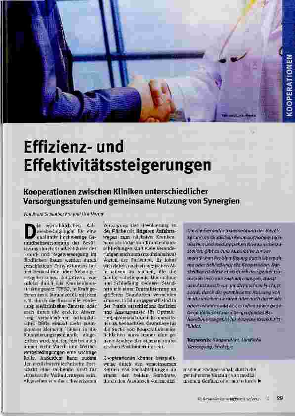 Vorschauseite 1: Effizienzund Effektivitätssteigerungen