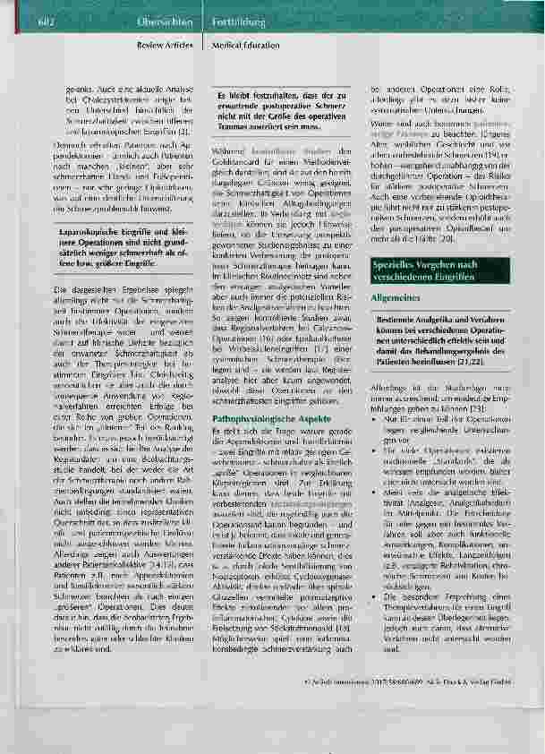 Vorschauseite 3: Schmerzintensität und -therapie nach operativen Eingriffen