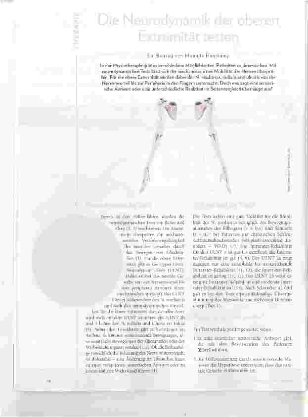 Vorschauseite 1: Die Neurodynamik der oberen Extremitäten testen