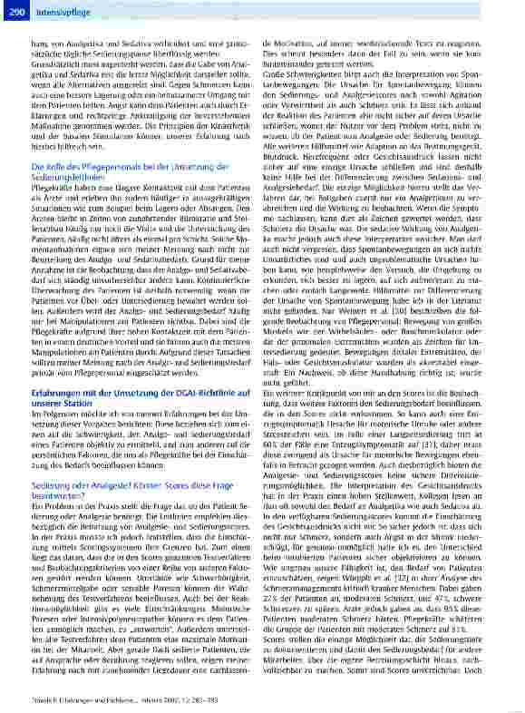 Vorschauseite 5: Erfahrungen und Probleme bei der Umsetzung der Sedierungsleitlinien der DGAI