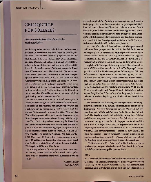 Vorschauseite 2: Erläuterungen zur ersetzenden Entscheidung des Vermittlungsausschusses der ZAK zur Befristungsregelung