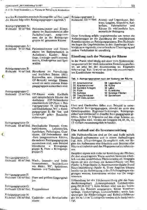Vorschauseite 3: Planung der Reinigung im Krankenhaus