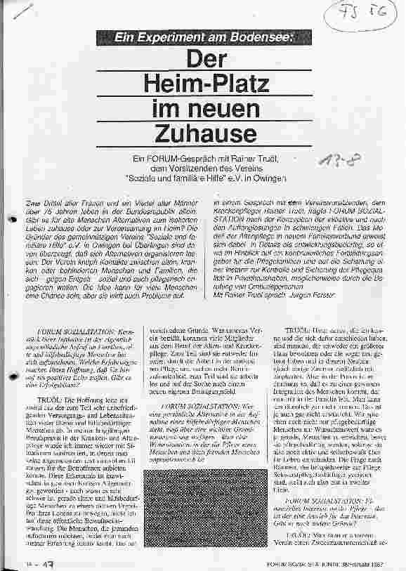 Vorschauseite 1: Der Heim-Platz im neuen Zuhause